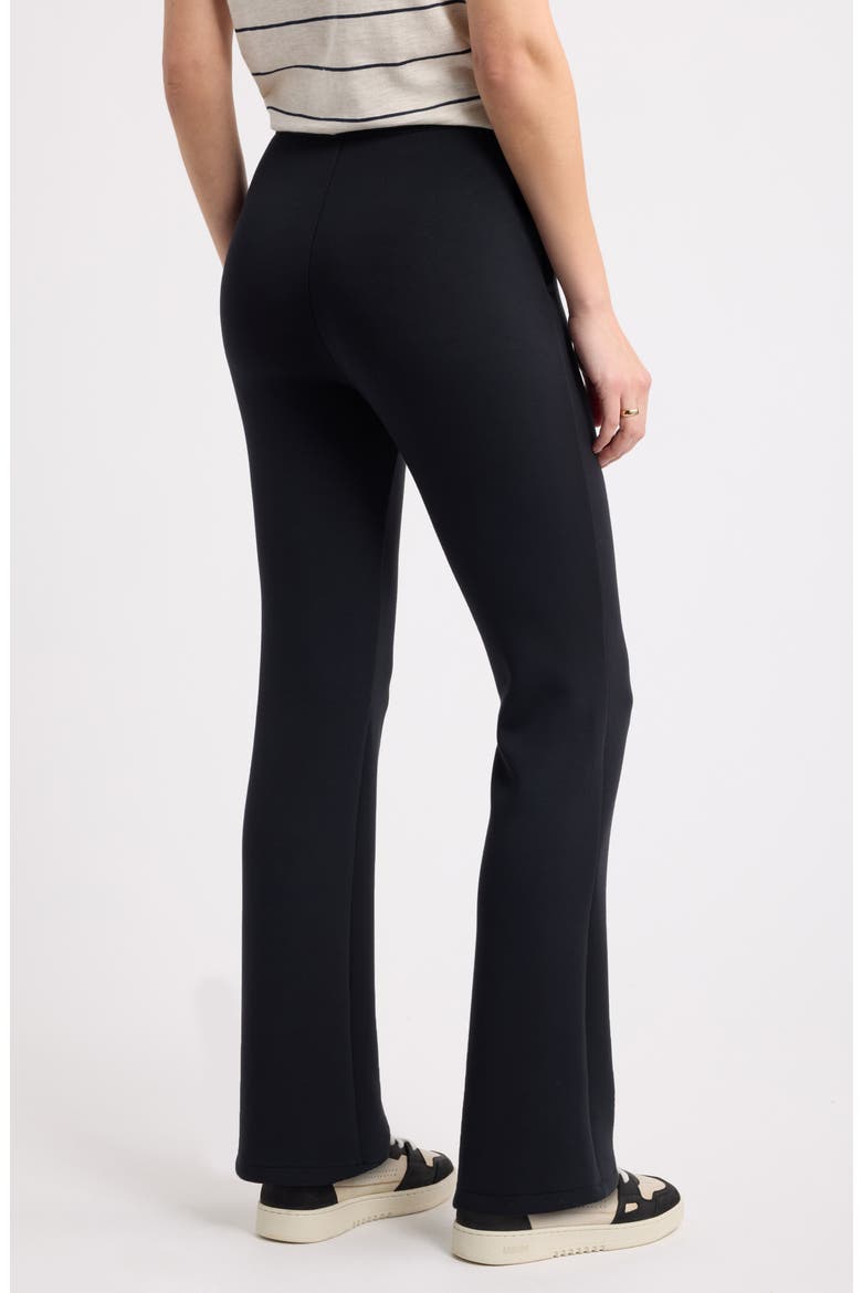 Flare Leg Scuba Pants, Alternate, color, BLACK