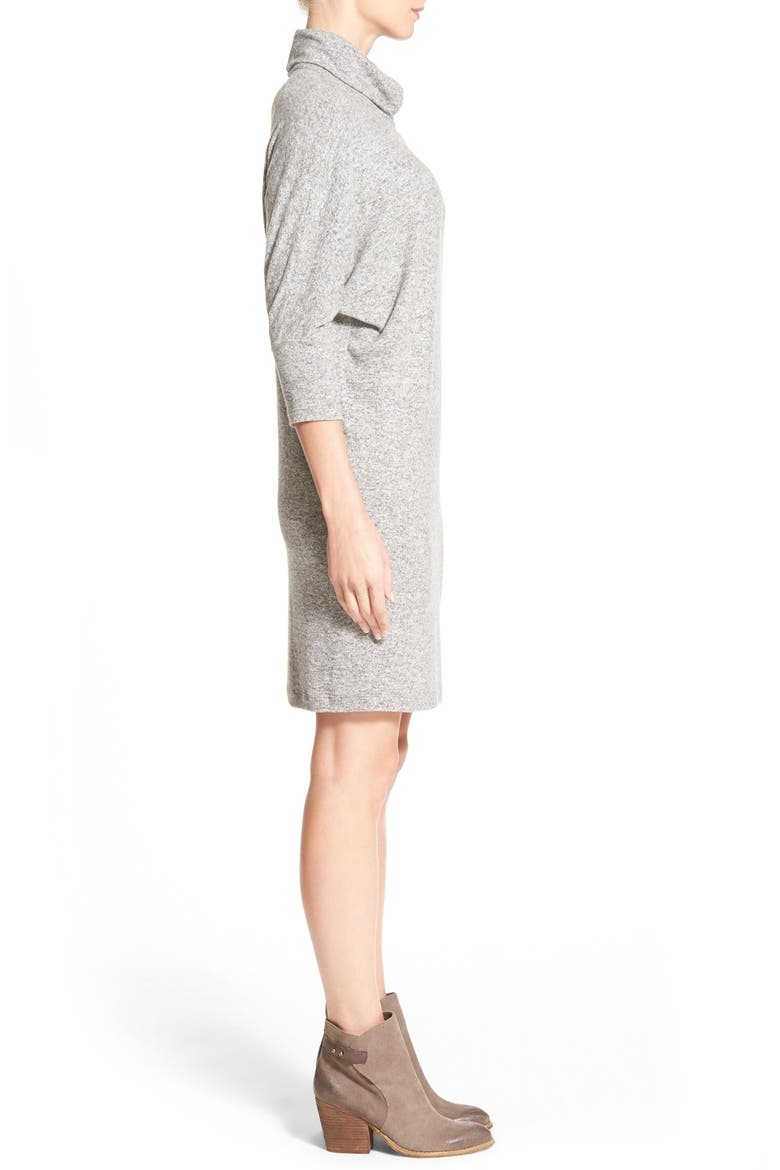 Cowl Neck Shift Dress, Alternate, color, GREY