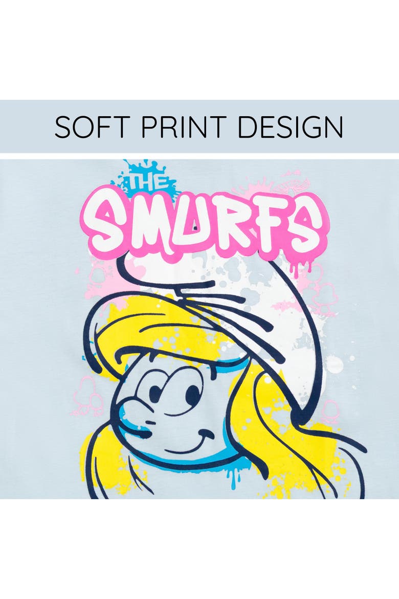 Smurfette T-Shirt and French Terry Shorts Set, Alternate, color, Smurfette Light Blue