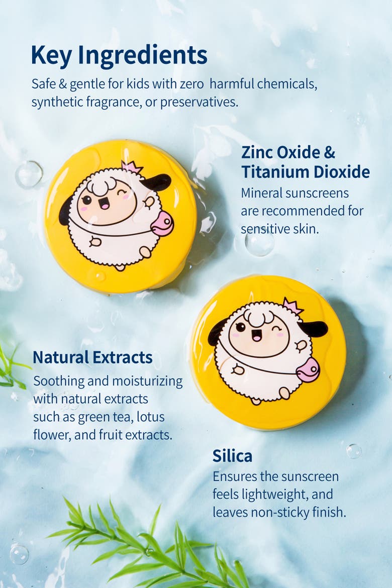 Sun Cushion Mineral Clear Sunscreen Broad Spectrum SPF 50+ for Kids, Alternate, color, Refill