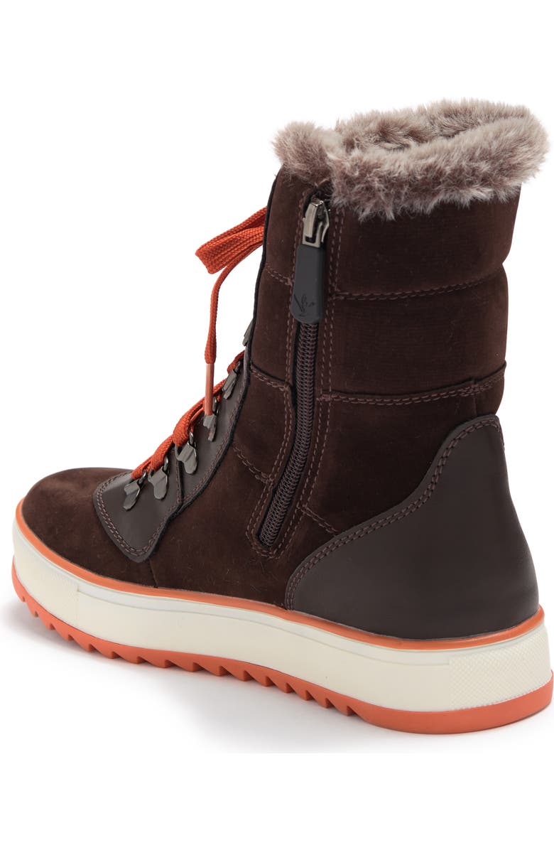 AQUATHERM BY SANTANA CANADA Maya Faux Fur Lined Lace-Up Boot, Alternate, color, Brown Rust