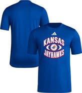 adidas Men's adidas Royal Kansas Jayhawks Basketball On Court Orbit Pregame T-Shirt