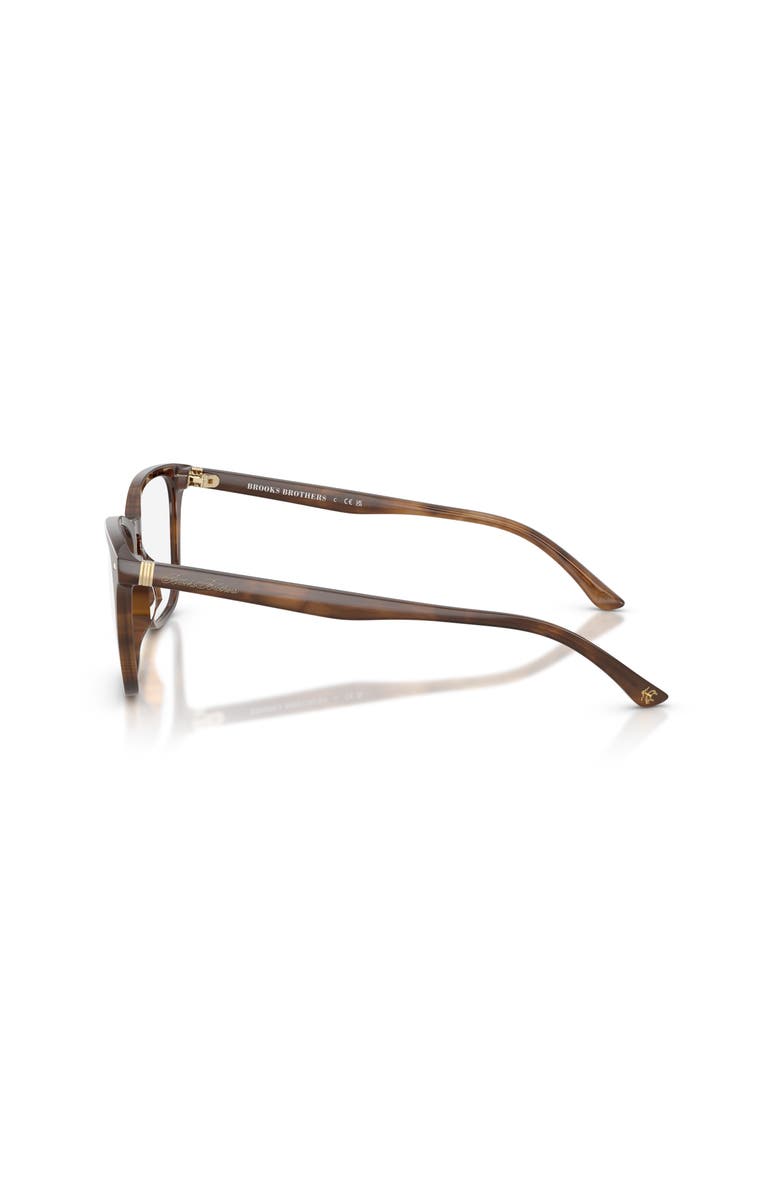 Brooks Brothers 55mm Square optical glasses, Alternate, color, Brown