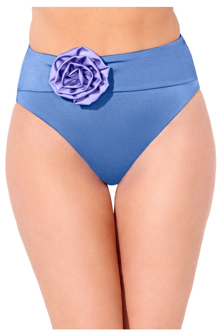 Rosette High Waist Swim Brief, Main, color, Stardust Very Peri