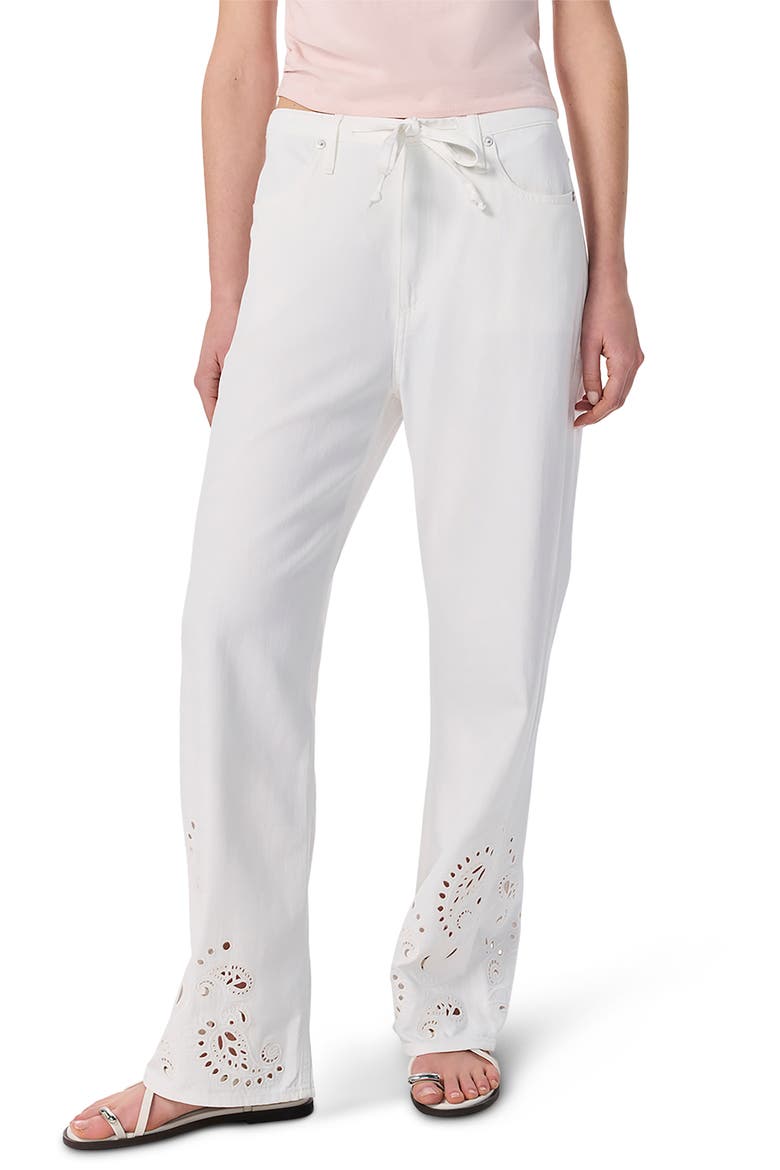 Phoebe Wide Leg Drawstring Jeans, Main, color, WHITE YELET
