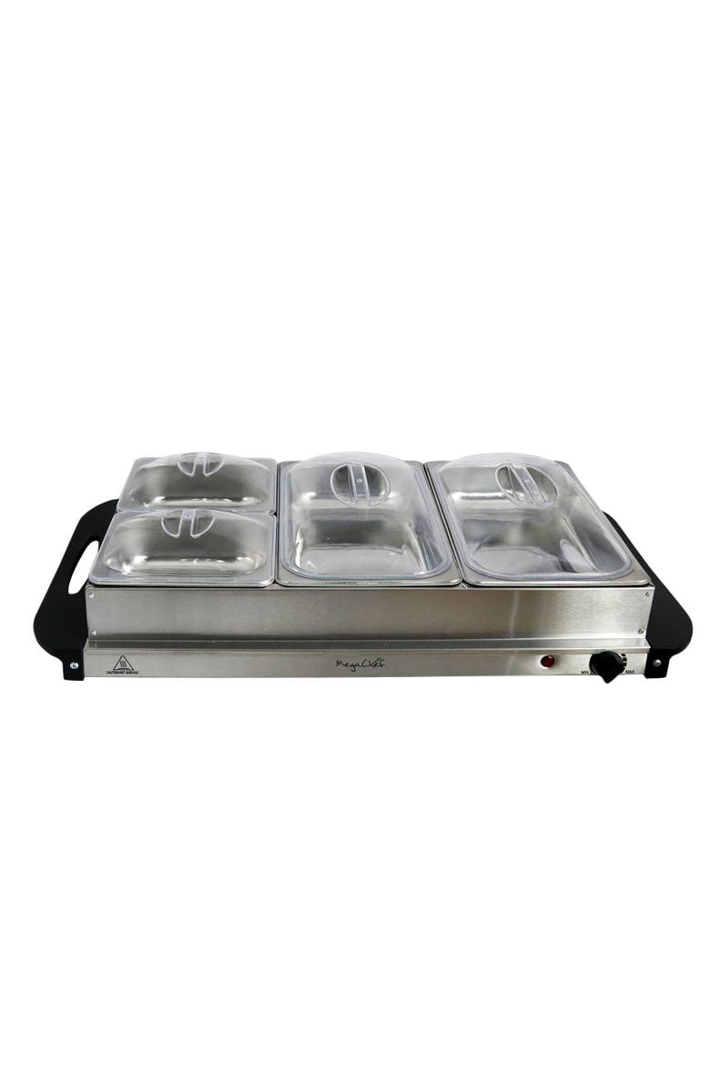 Buffet Server & Food Warmer, Alternate, color, Grey