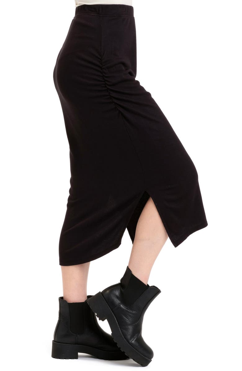 Threads 4 Thought Addie Feather Ruched Rib Midi Skirt, Alternate, color, 