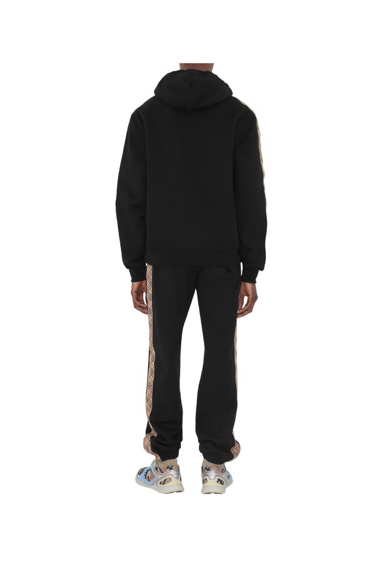 Burberry Check Trim Cotton Jogging Pants, Alternate, color, Black