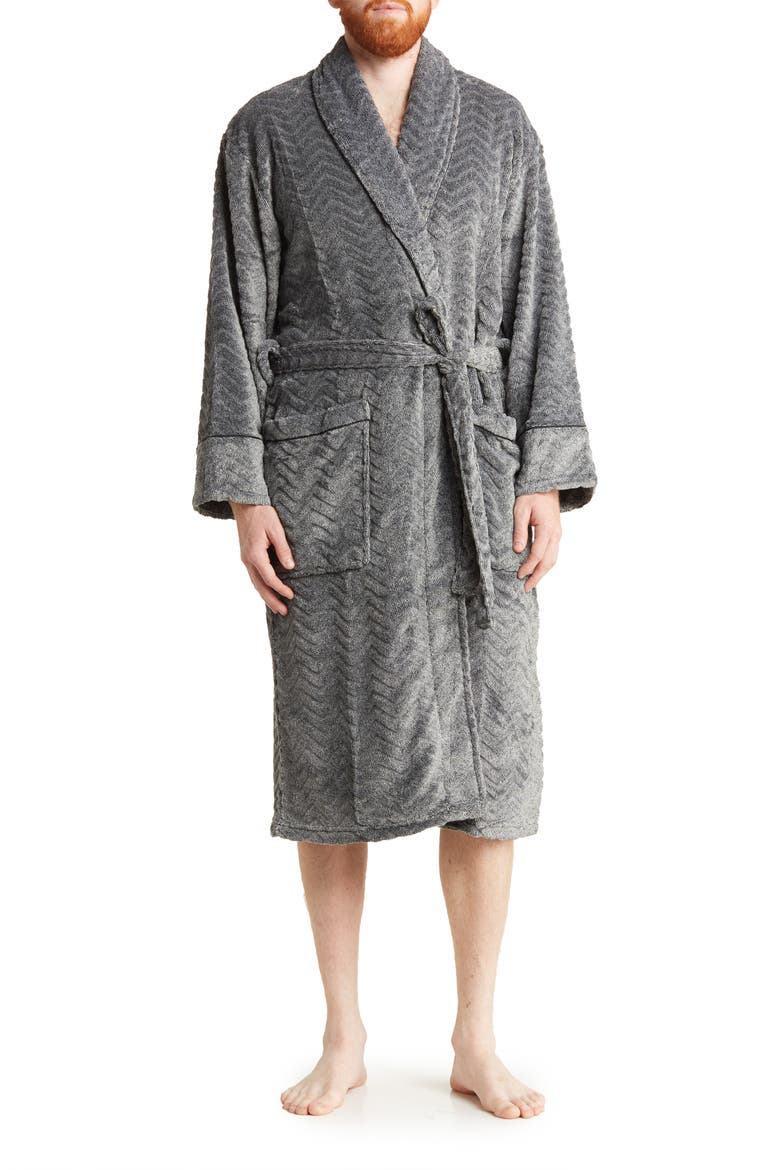 Herringbone Robe, Main, color, CHARCOAL