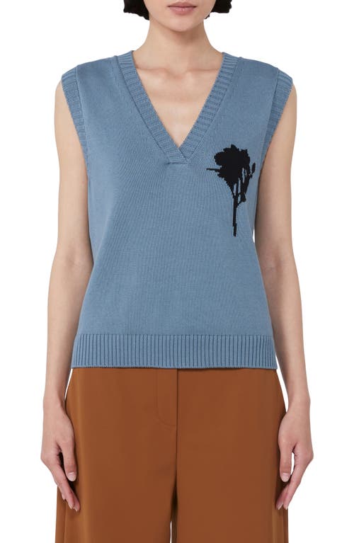 Weekend Max Mara Bacio Sweater Vest In Blue