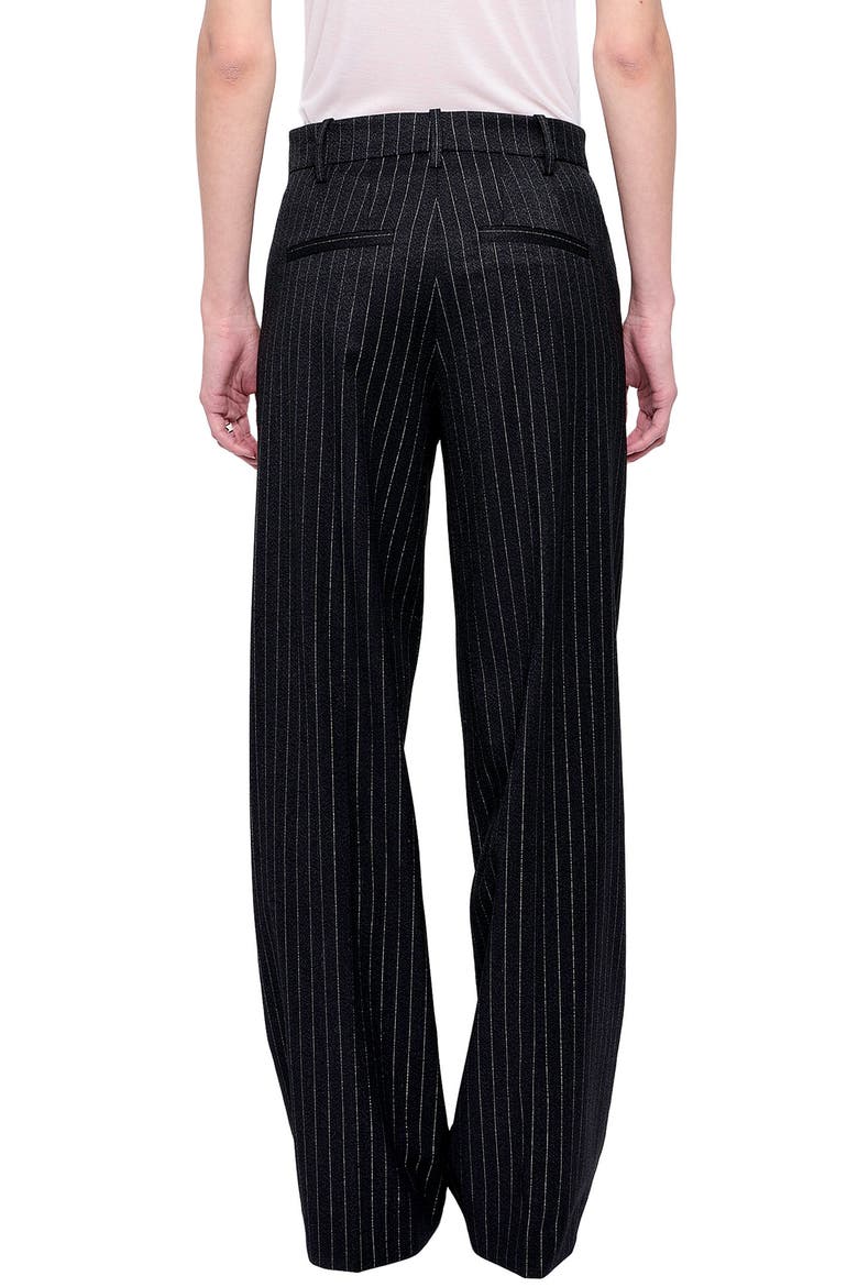 Panol Tailleur Pinstriped Pants, Alternate, color, ANTHRACITE