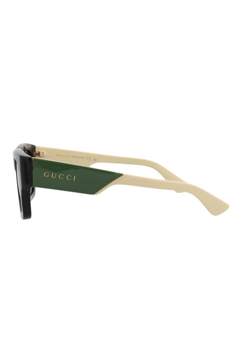 54mm Square Sunglasses, Alternate, color, BLACK IVORY GREY