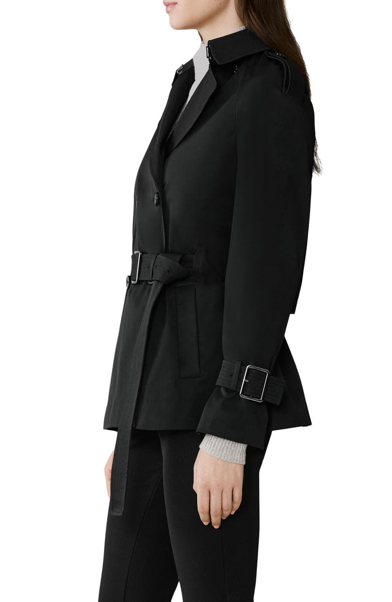 Soia & Kyo Becky Double Breasted Trench Coat, Alternate, color, Black