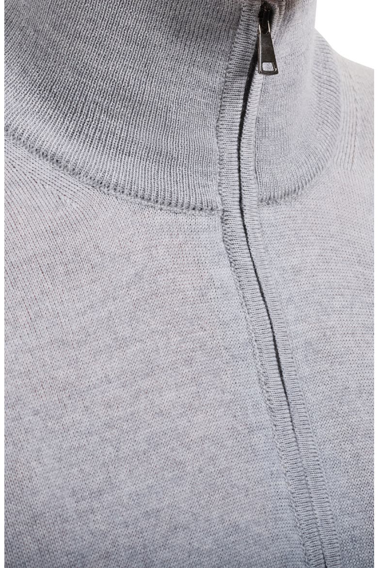 Fred Quarter Zip Merino Wool Sweater, Alternate, color, PLATINUM