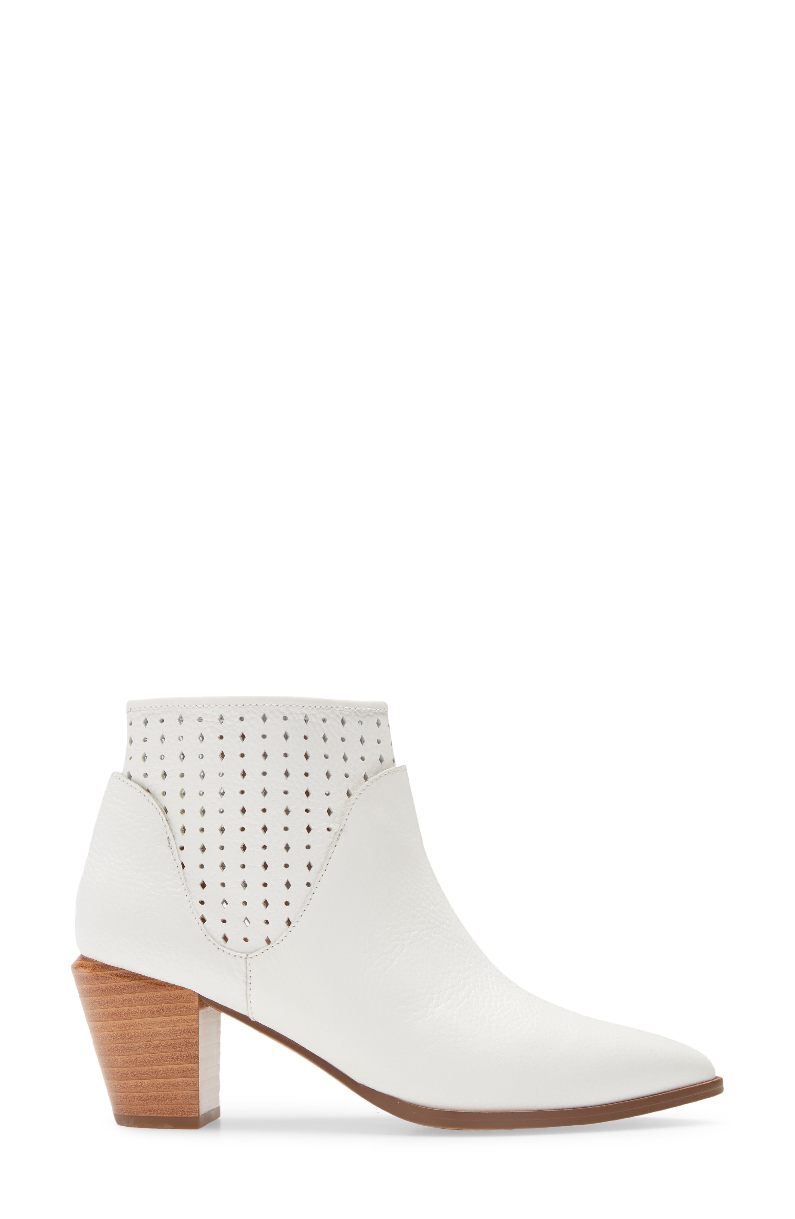 Winnie Leather Bootie, Alternate, color, WHITE LEATHER