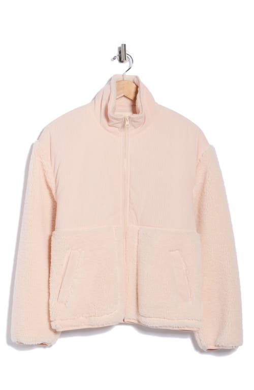 Thread & Supply Corduroy & Faux Shearling Jacket In Pink