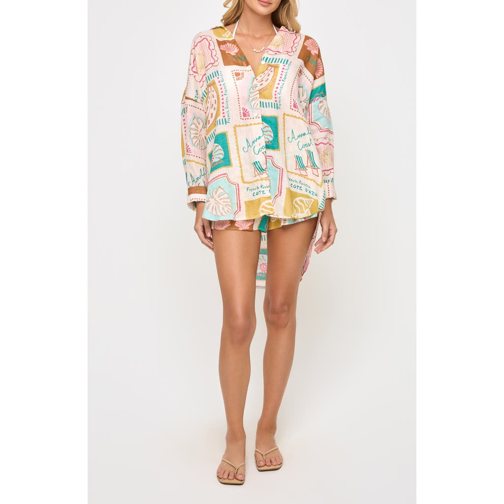 L*SPACE LSPACE RIO LINEN COVER-UP TUNIC