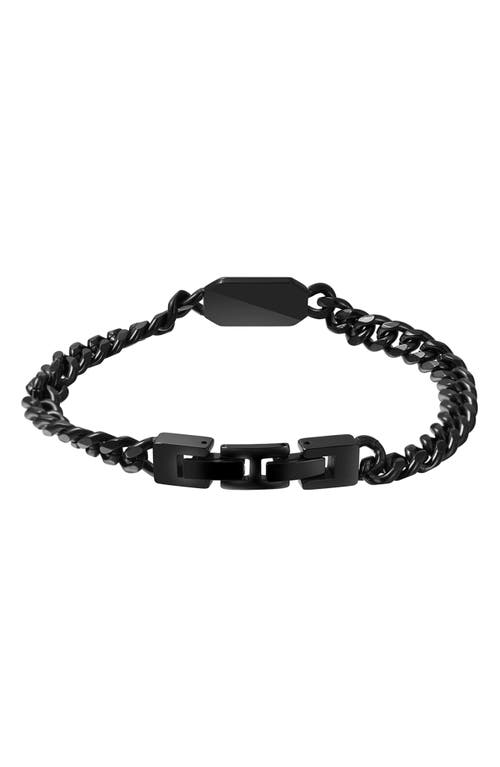 Van Heusen Tag Cuban Chain Bracelet