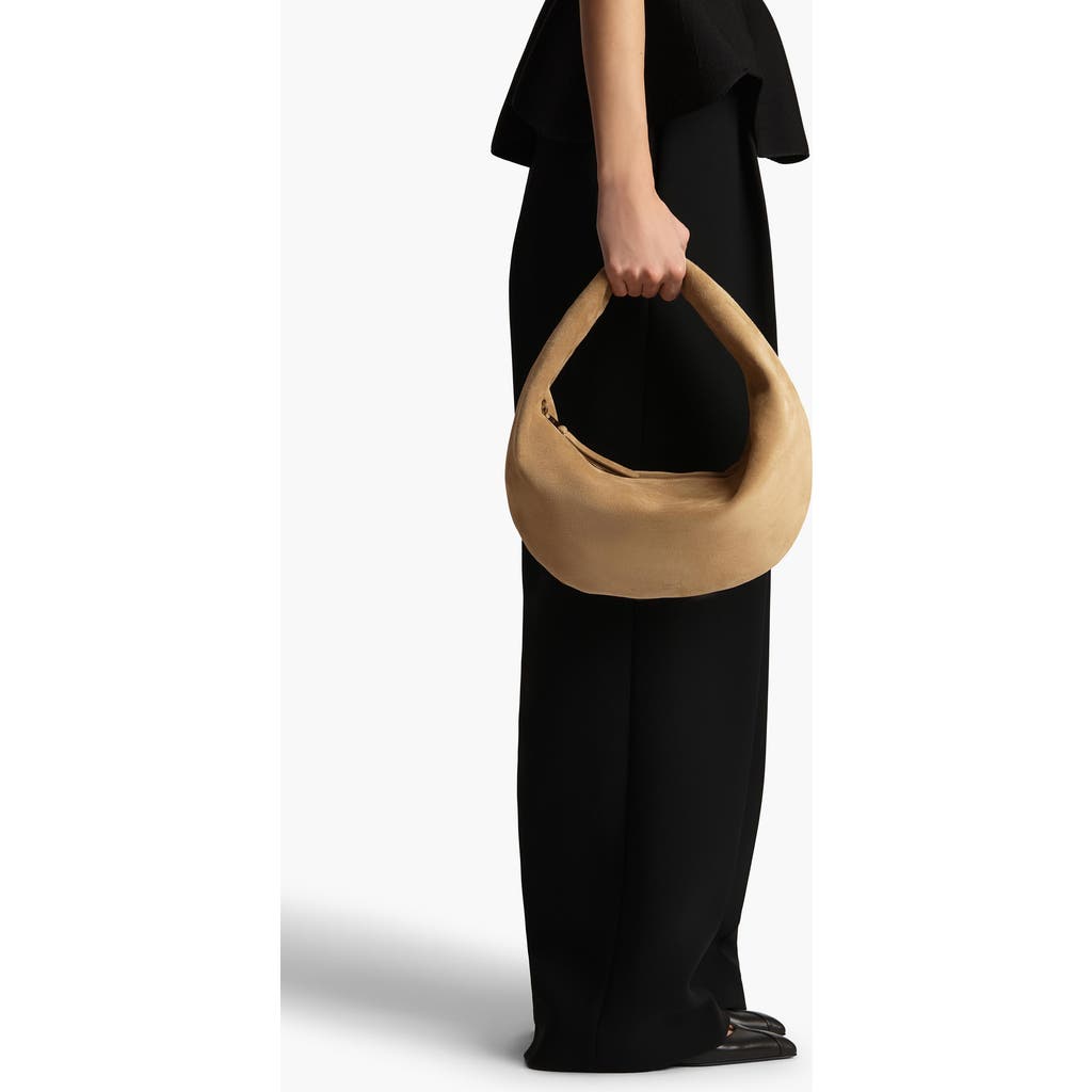 Khaite Medium Olivia Hobo Bag Wheat Suede In Wheat