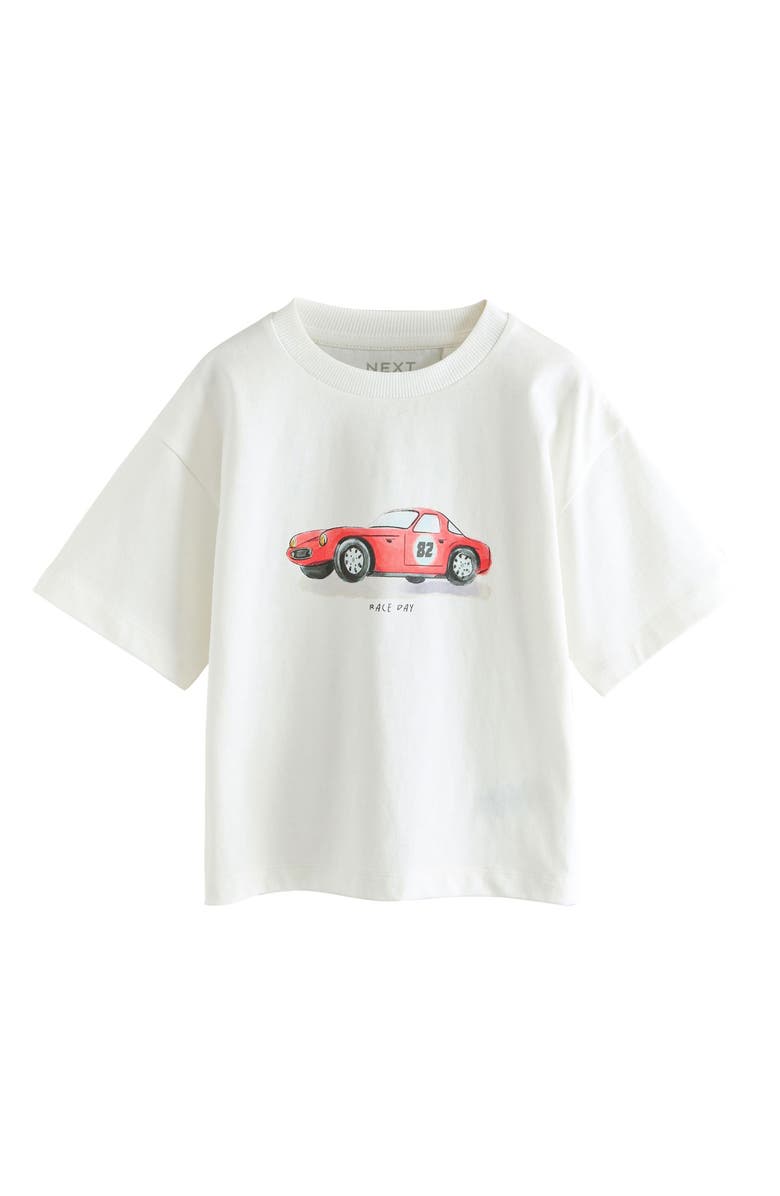 NEXT Kids' Race Car Graphic T-Shirt, Main, color, White