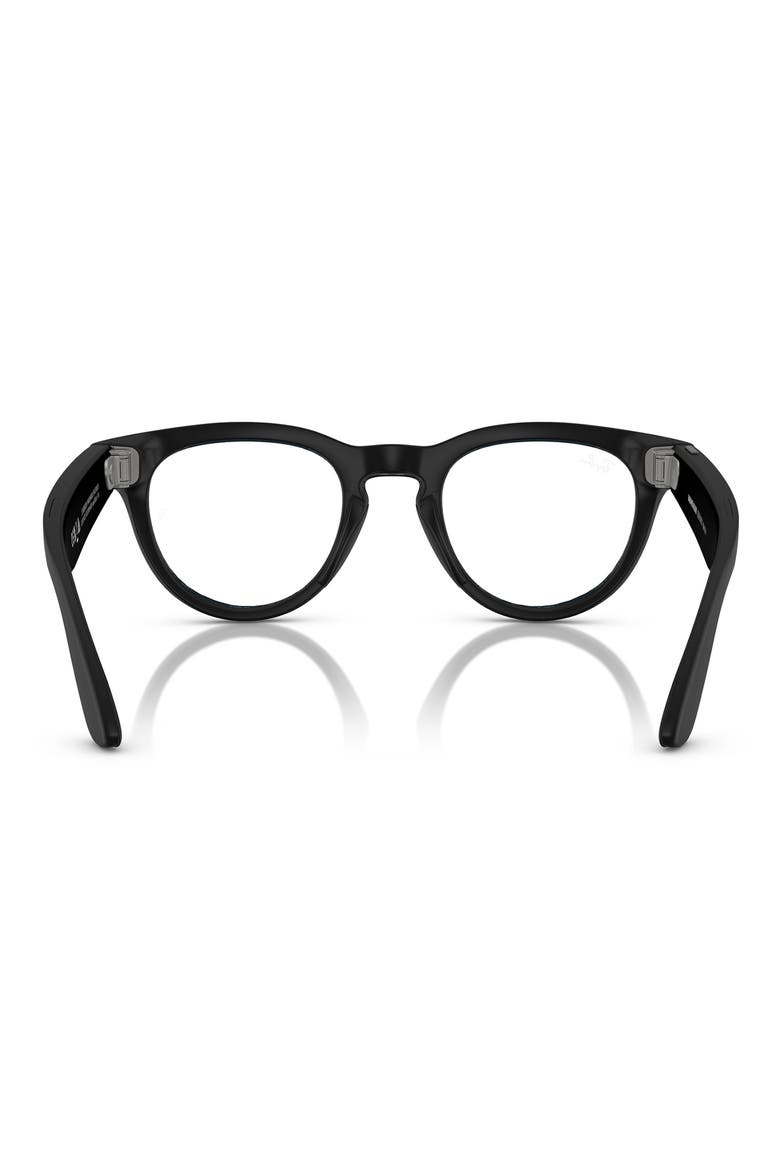Small Skyler 50mm Polarized Round Sunglasses, Alternate, color, MATTE BLACK