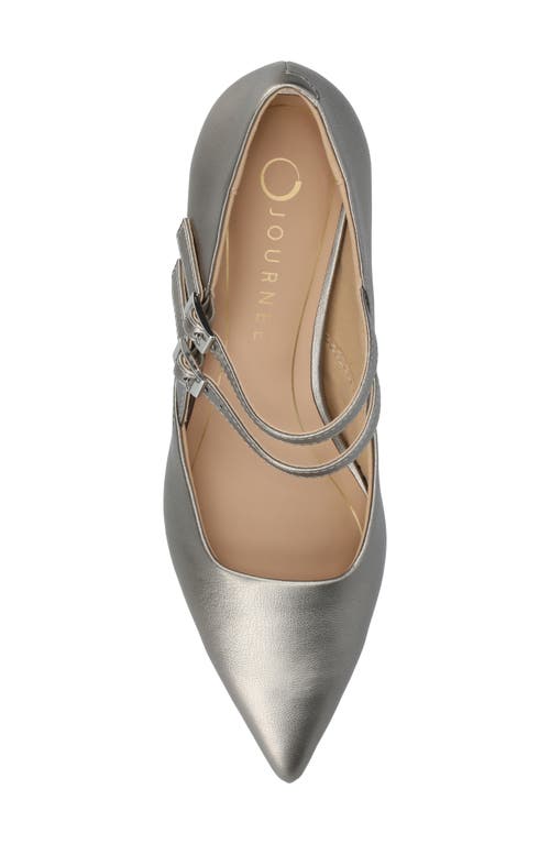 Journee Collection Journee Womens Carnation Medium And Wide Width Kitten Heel Mary Jane Pumps In Gray