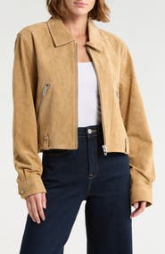 BLANKNYC Crop Suede Jacket
