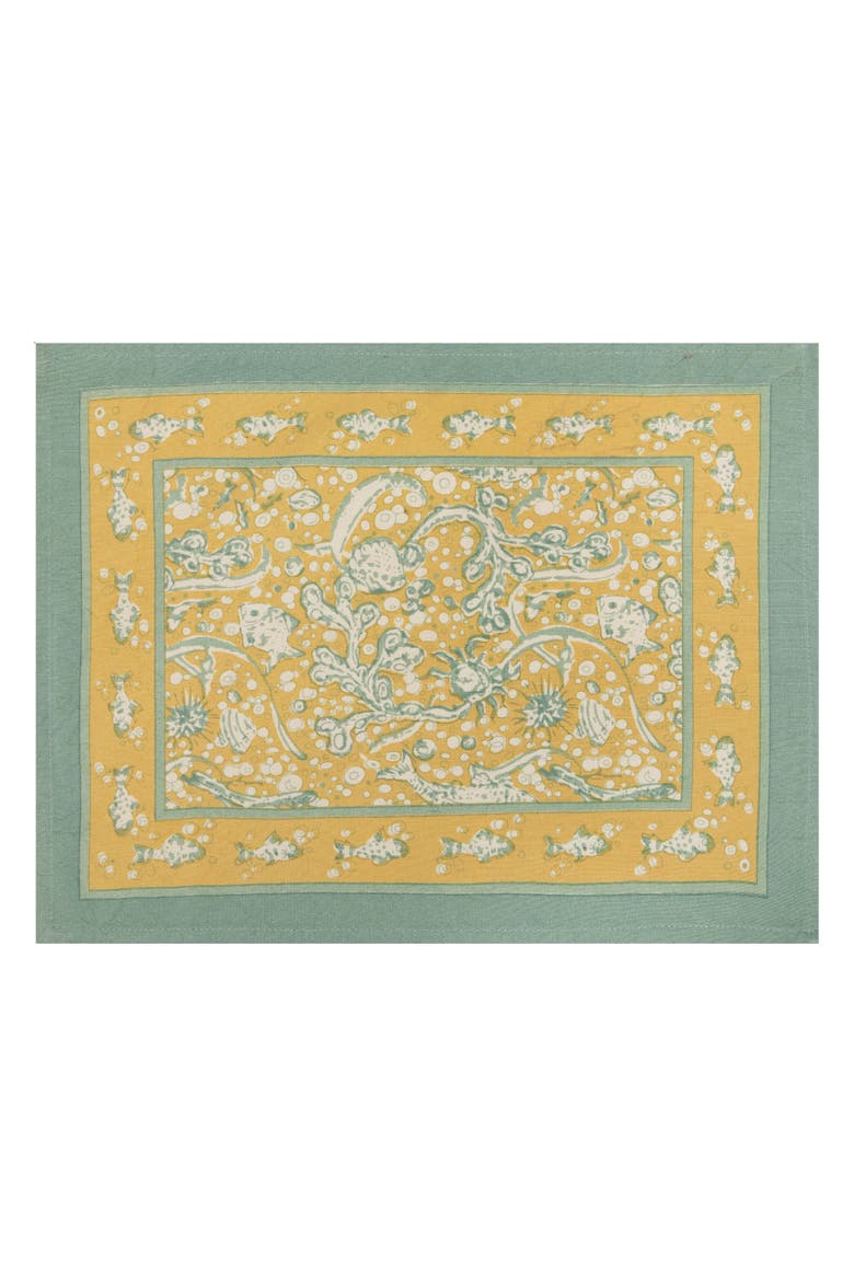 La Mer Mats, Main, color, Aqua/Citrine 15" x 18"