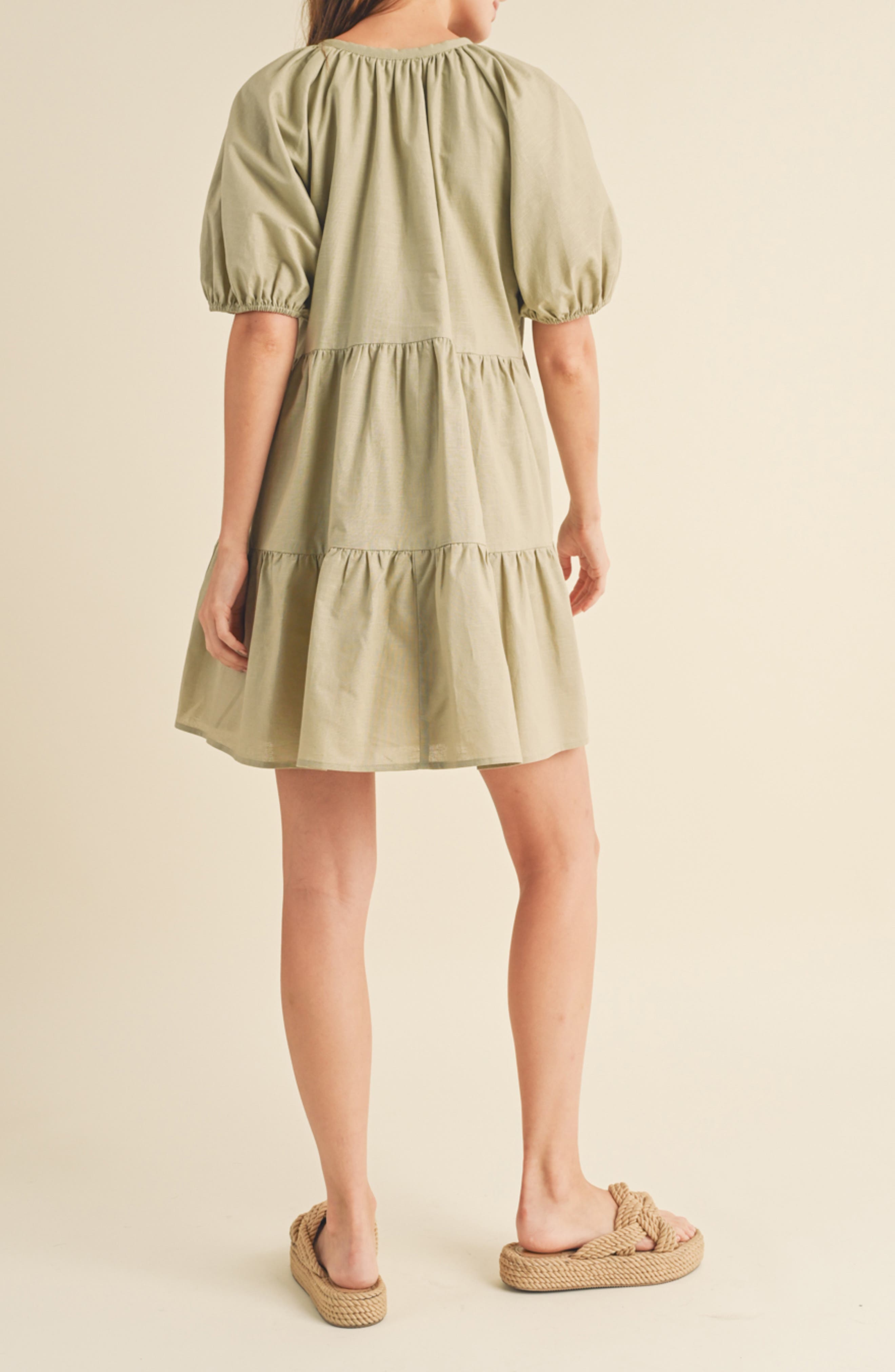 Button Front Tiered Dress - image 4