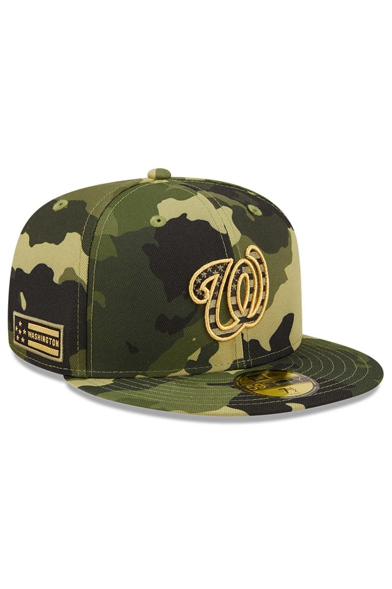 Men's New Era Camo Washington Nationals 2022 Armed Forces Day On-Field 59FIFTY Fitted Hat, Main, color, Camo