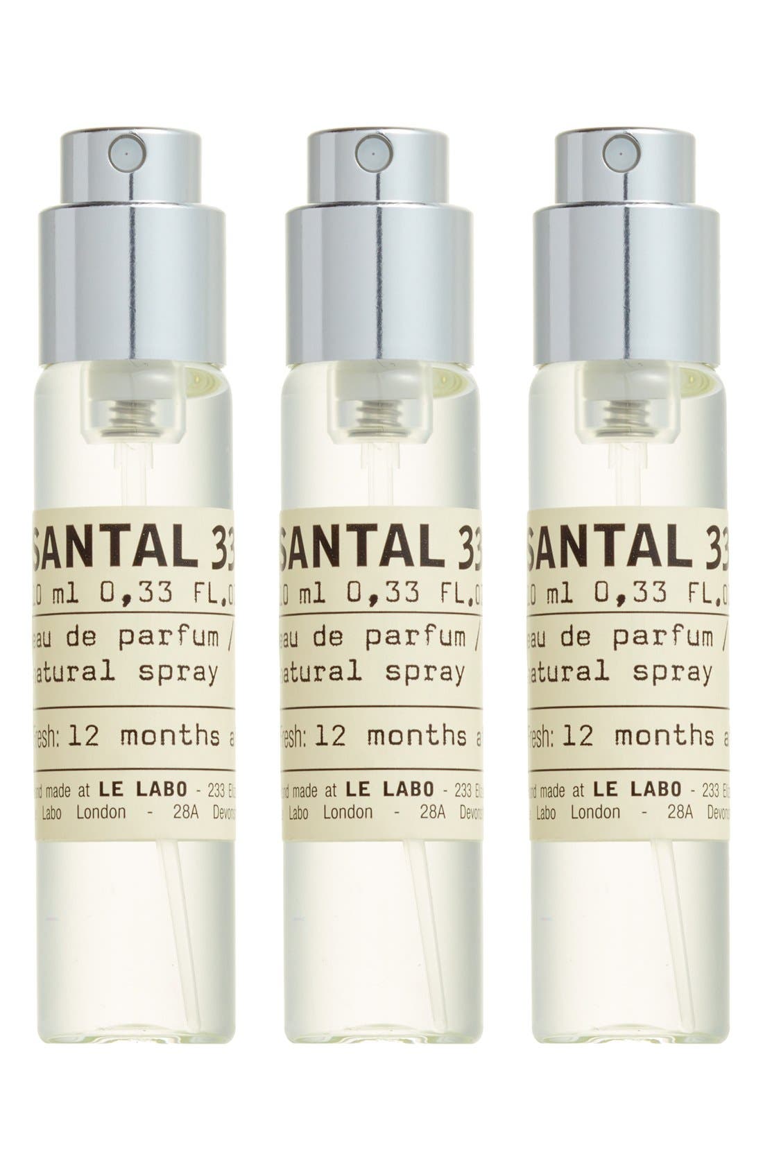 Le Labo Santal 33 Eau de Parfum Travel Tube Refill Trio | Nordstrom