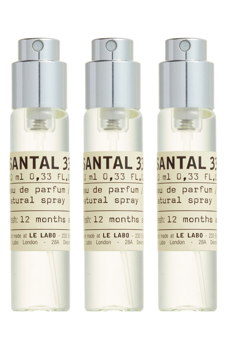 Le Labo Santal 33 Eau de Parfum Travel Tube Refill Trio, Main, color, 