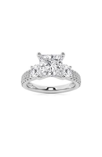 Badgley Mischka Collection Princess Cut Diamond Ring In White