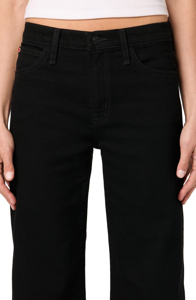 Hudson Jeans Rosalie High Waist Crop Wide Leg Jeans, Alternate, color, Black Rinse H2