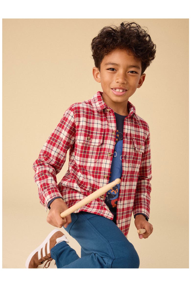 Flannel Button Up Shirt, Alternate, color, KORBP203