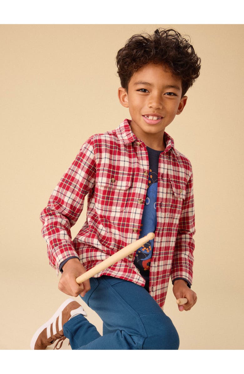 Tea Collection Flannel Button Up Shirt, Alternate, color, Korbp203