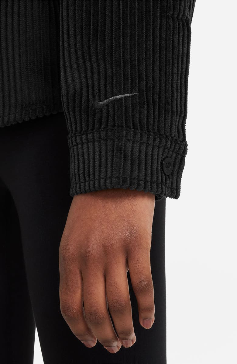 Nike Kids' SB Cotton Corduroy Button-Up Shirt, Alternate, color, Black/ Anthracite