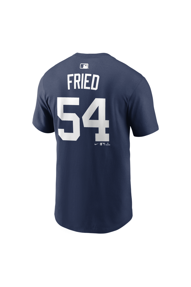Men's Nike Max Fried Navy New York Yankees Home Name & Number T-Shirt, Alternate, color, Navy
