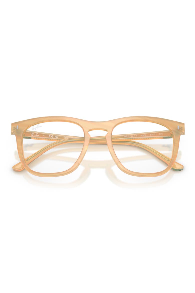 RB2210VF 53mm Square Optical Glasses, Alternate, color, BROWN