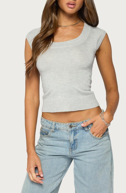 Somin Knit Scoop Neck Top