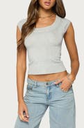EDIKTED Somin Knit Scoop Neck Top