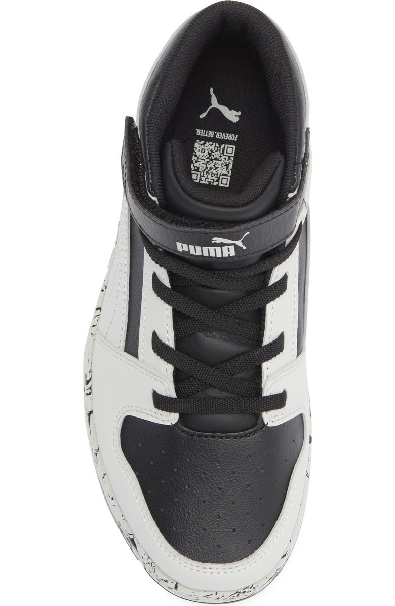PUMA Kids' Rebound Layup High Top Sneaker, Alternate, color, Cool Light Gray/ Black