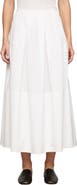 Lafayette 148 New York Organic Cotton Poplin A-Line Midi Skirt