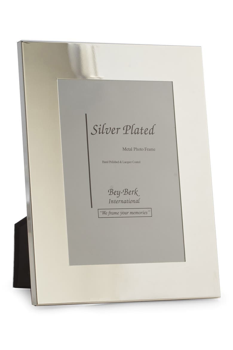 Silver Plate Picture Frame, Alternate, color, SILVER