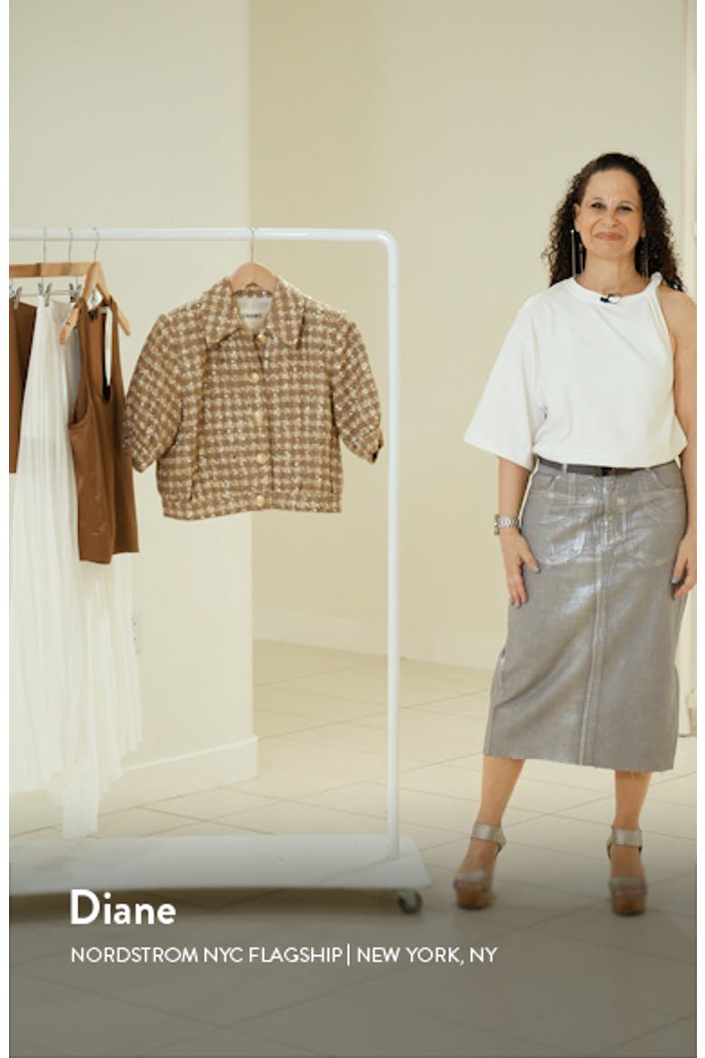 Tweed Check Puff Sleeve Jacket video