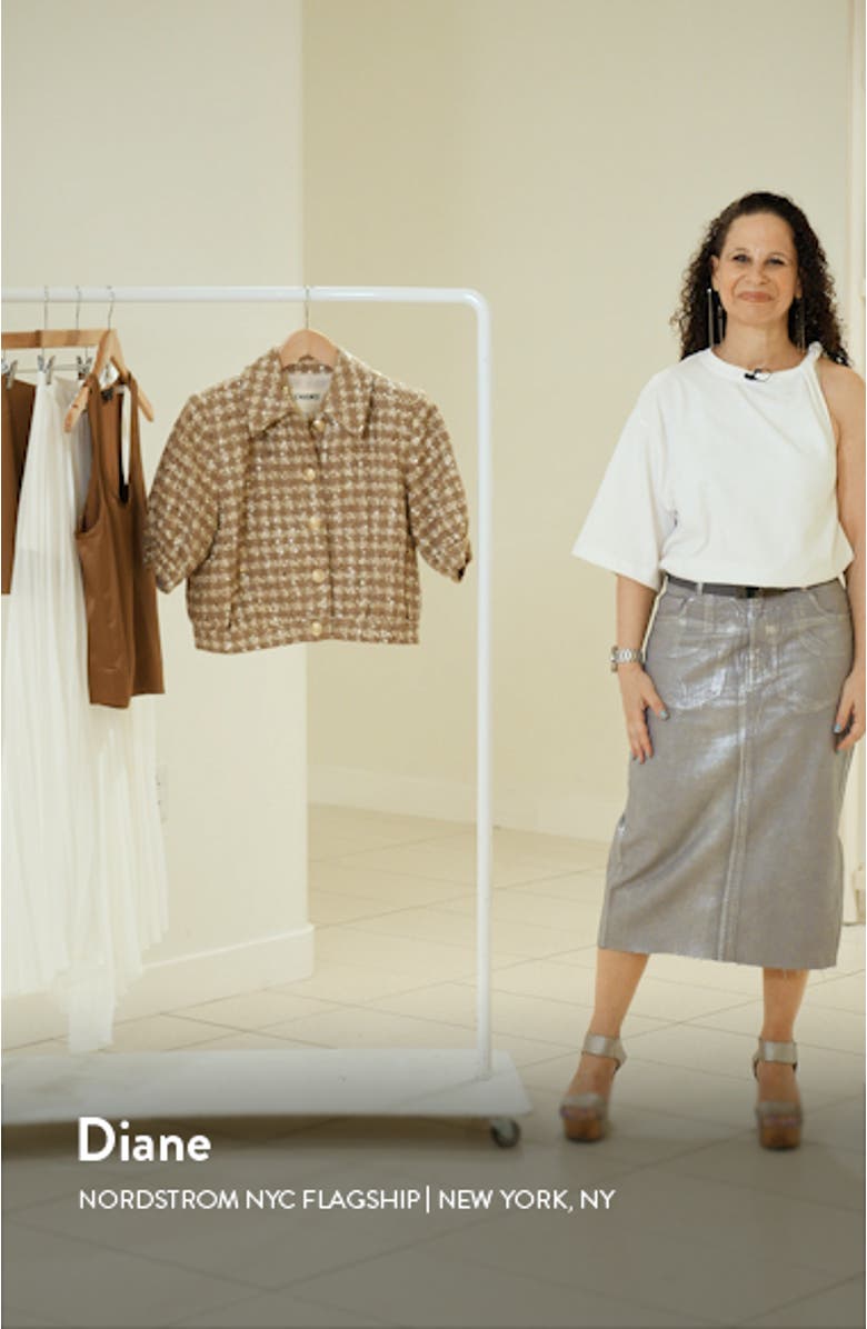 Tweed Check Puff Sleeve Jacket, sales video thumbnail