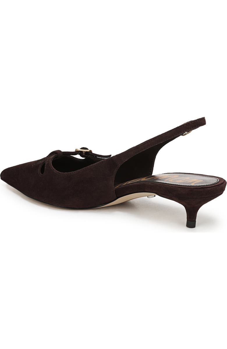 Sam Edelman Fauna Kitten Heel Slingback Pump, Alternate, color, Cafe Noir