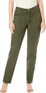 Jessica London Classic Cotton Denim Straight-Leg Jean