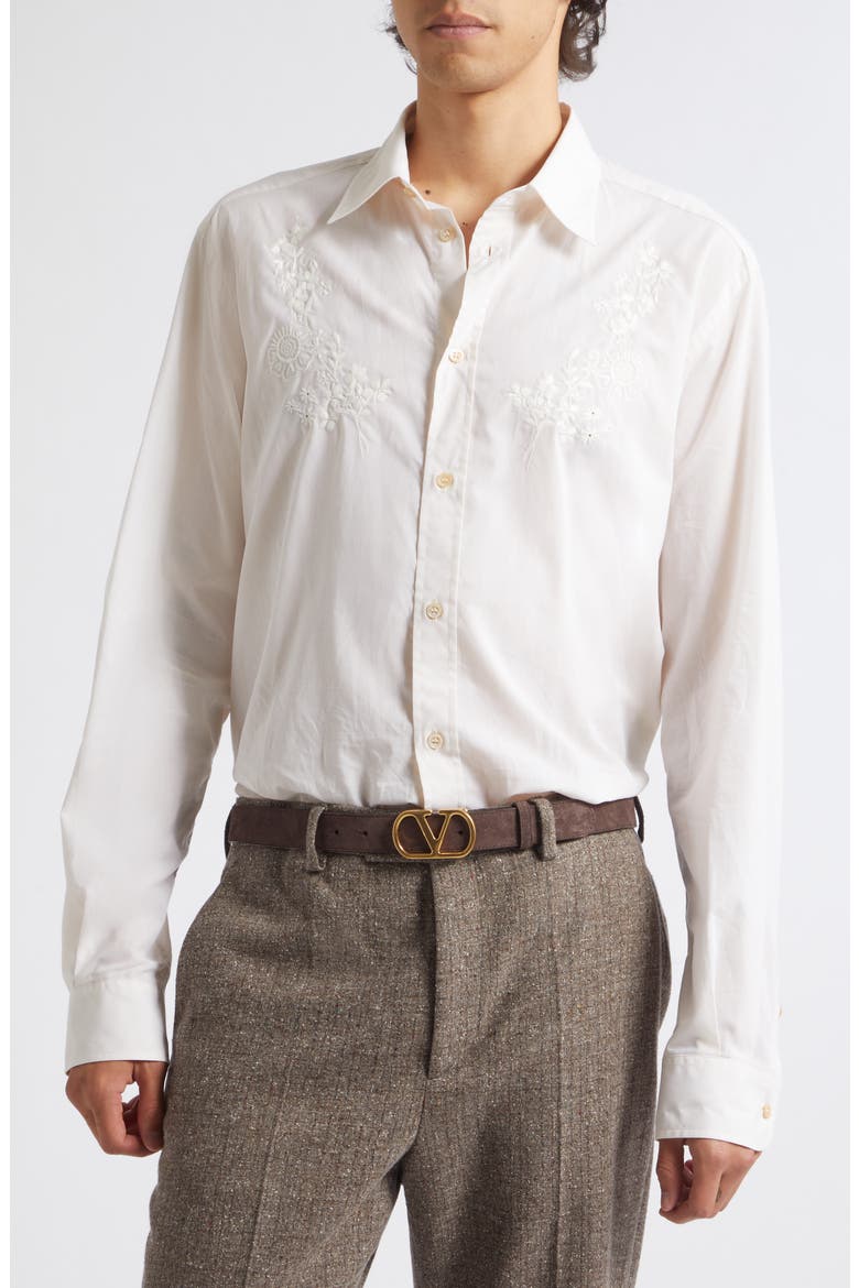 VLOGO Signature Suede Belt, Alternate, color, BROWN