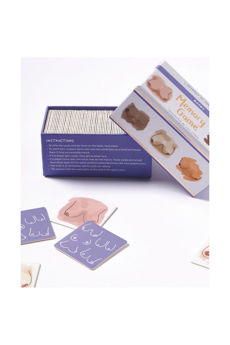 Boobs Memory Game, Stylish Adults Party Game, 30 Cards, Alternate, color, Multicolored